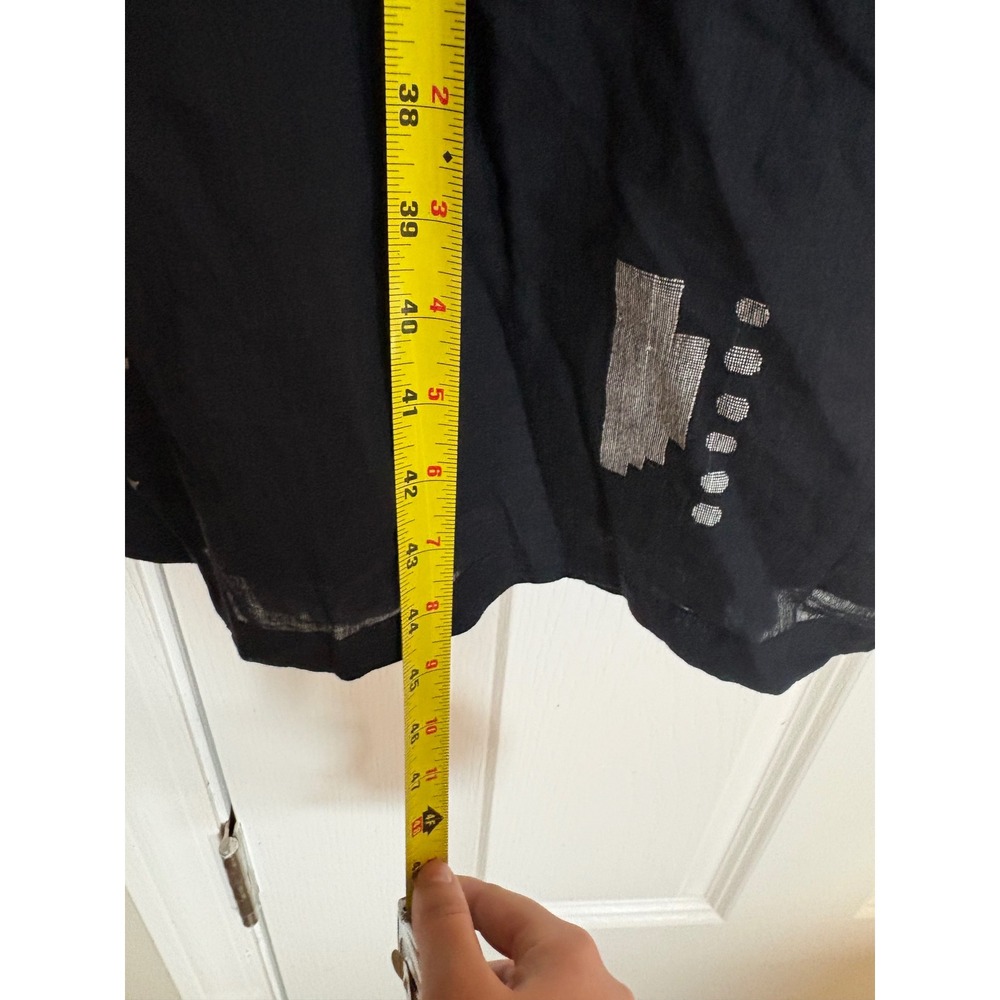 Black Embroidered Midi Dress - Lightweight Long Sleeve - Picture 5 of 7